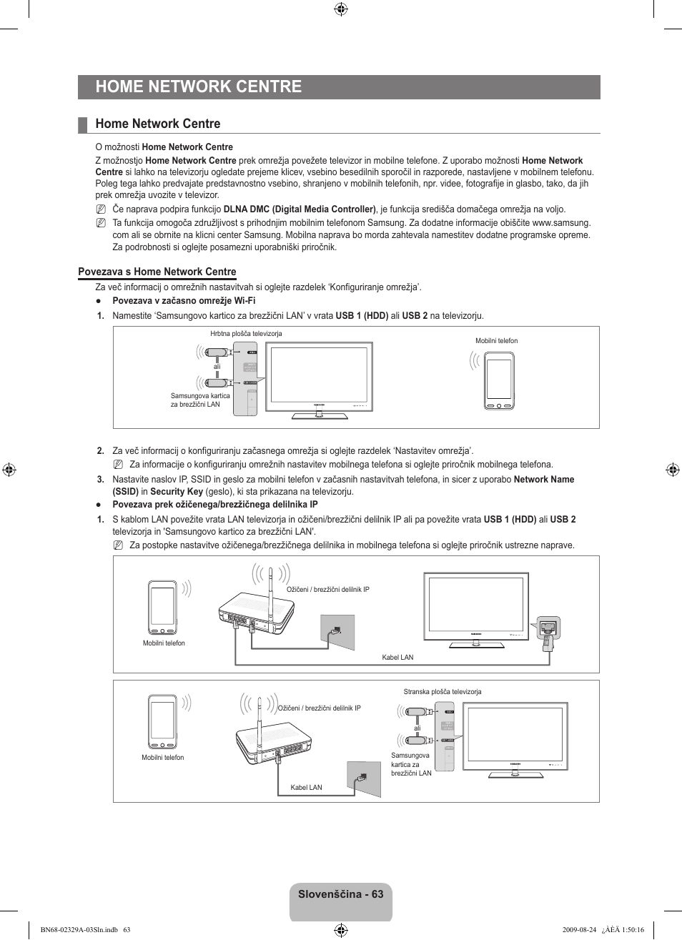 Home network centre | Samsung UE40B7020WW User Manual | Page 609 / 704