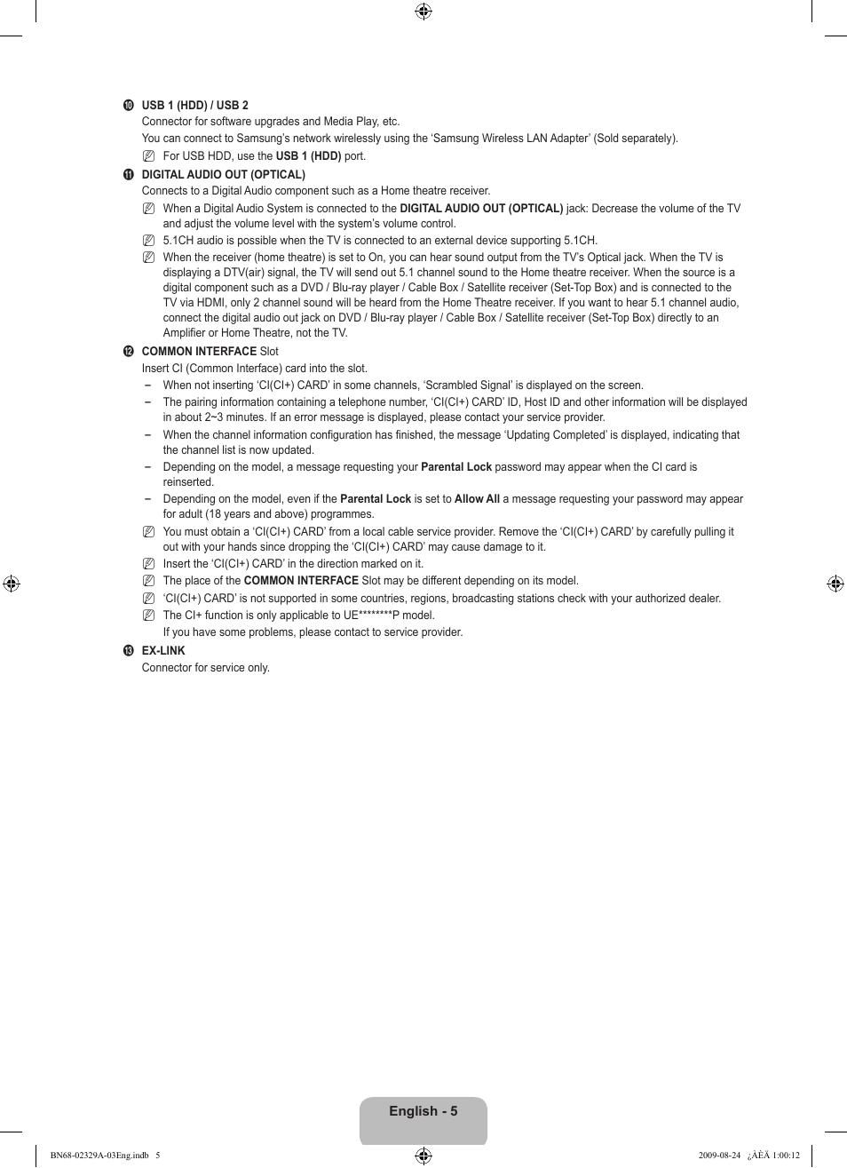 Samsung UE40B7020WW User Manual | Page 7 / 704