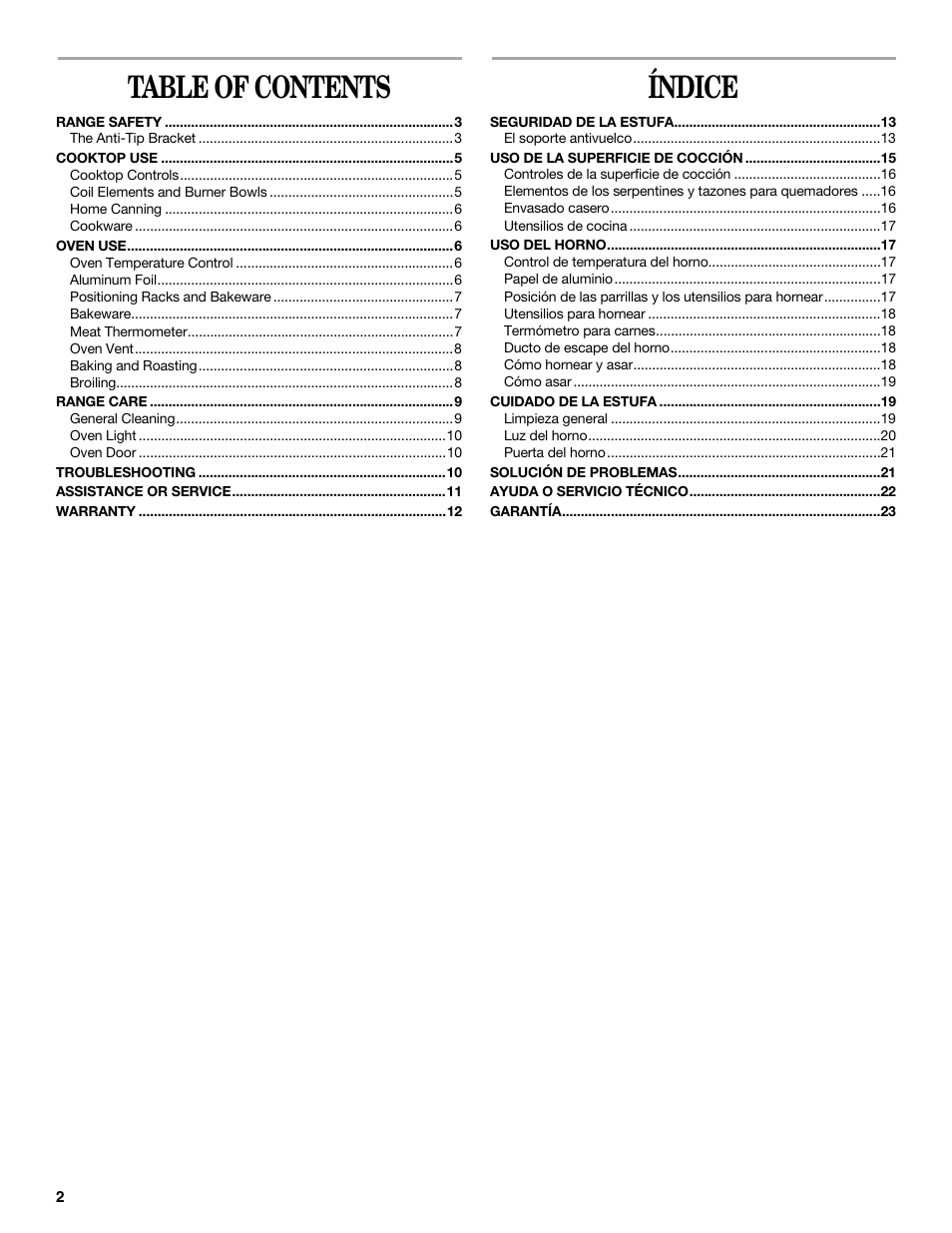 Amana W10181328B User Manual | Page 2 / 24
