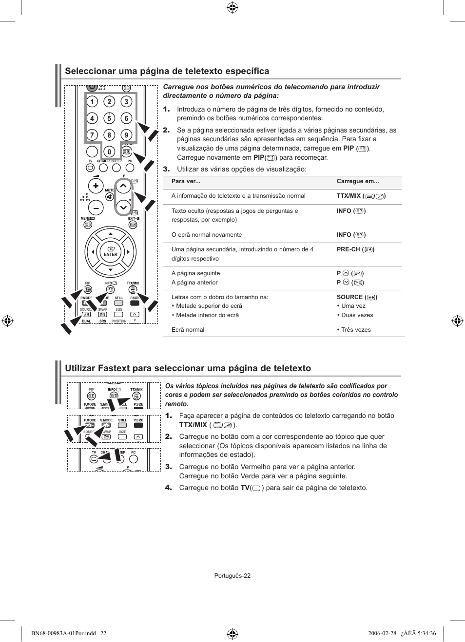 Seleccionar uma página de teletexto específica | Samsung LE26R71B User Manual | Page 154 / 187