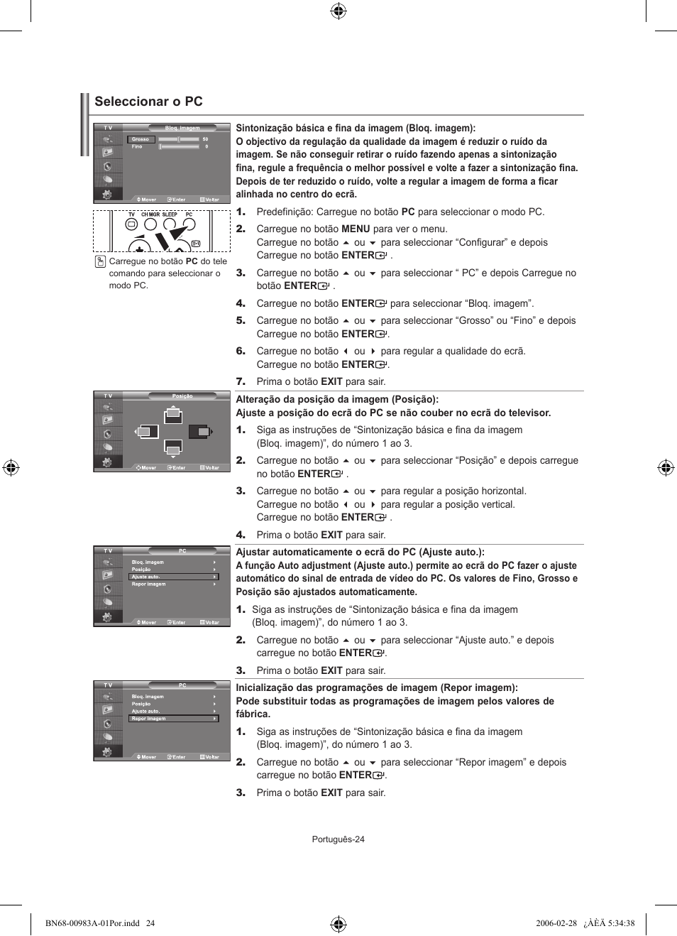 Seleccionar o pc | Samsung LE26R71B User Manual | Page 156 / 187