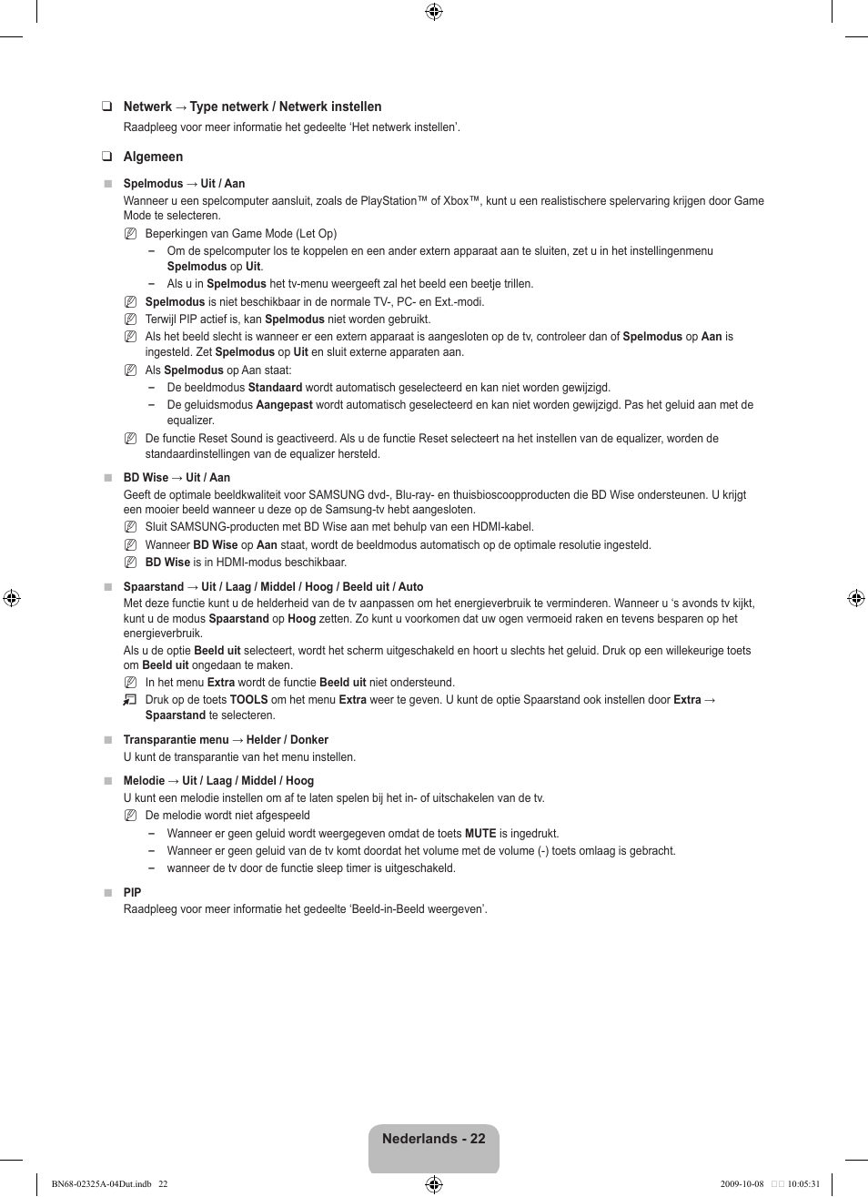 Samsung LE40B650T2W User Manual | Page 254 / 674