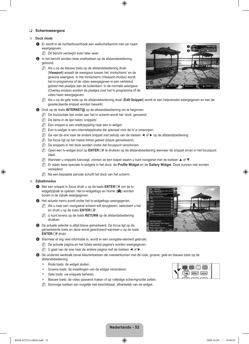 Nederlands - 52 schermweergave | Samsung LE40B650T2W User Manual | Page 284 / 674