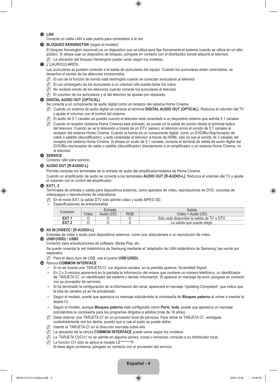 Samsung LE40B650T2W User Manual | Page 382 / 674