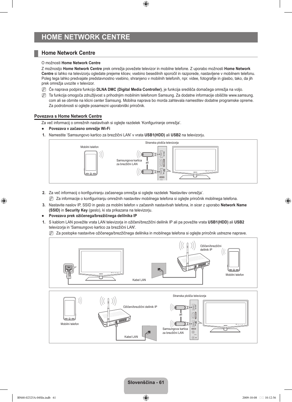 Home network centre | Samsung LE40B650T2W User Manual | Page 583 / 674