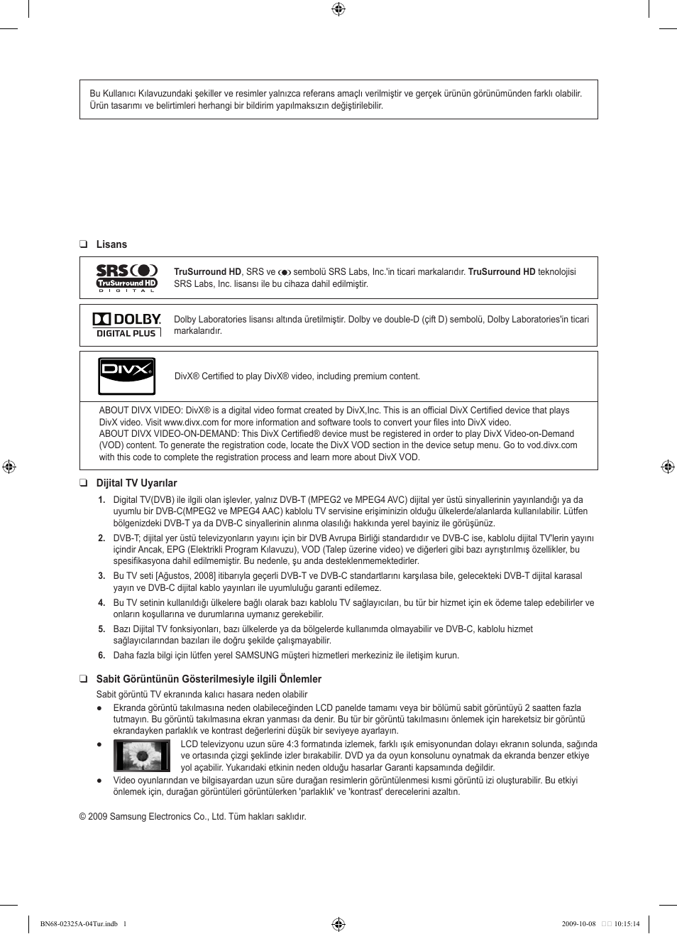 Samsung LE40B650T2W User Manual | Page 594 / 674