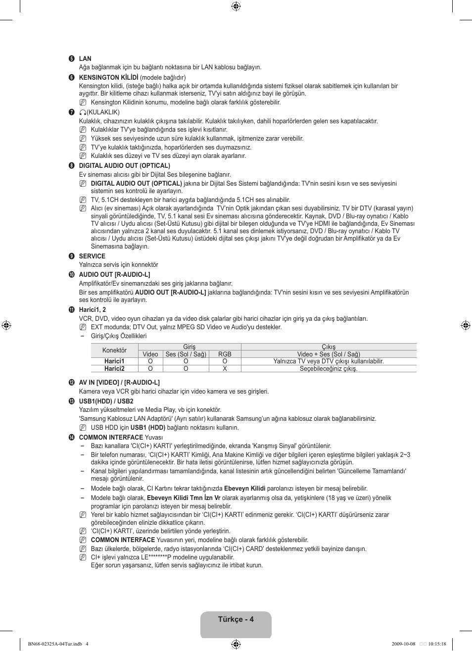 Samsung LE40B650T2W User Manual | Page 598 / 674