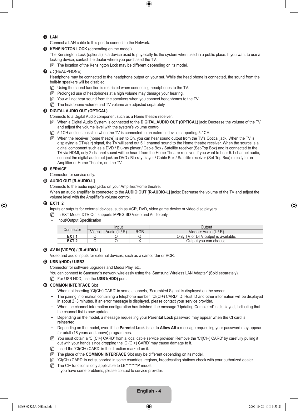 Samsung LE40B650T2W User Manual | Page 6 / 674