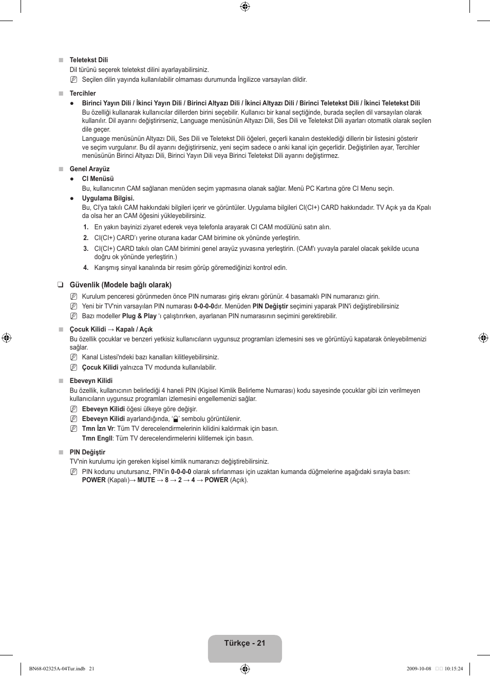 Samsung LE40B650T2W User Manual | Page 615 / 674