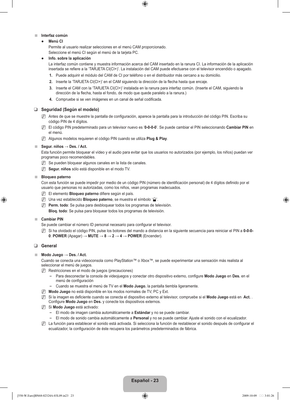 Samsung LE32B550A5P User Manual | Page 281 / 458
