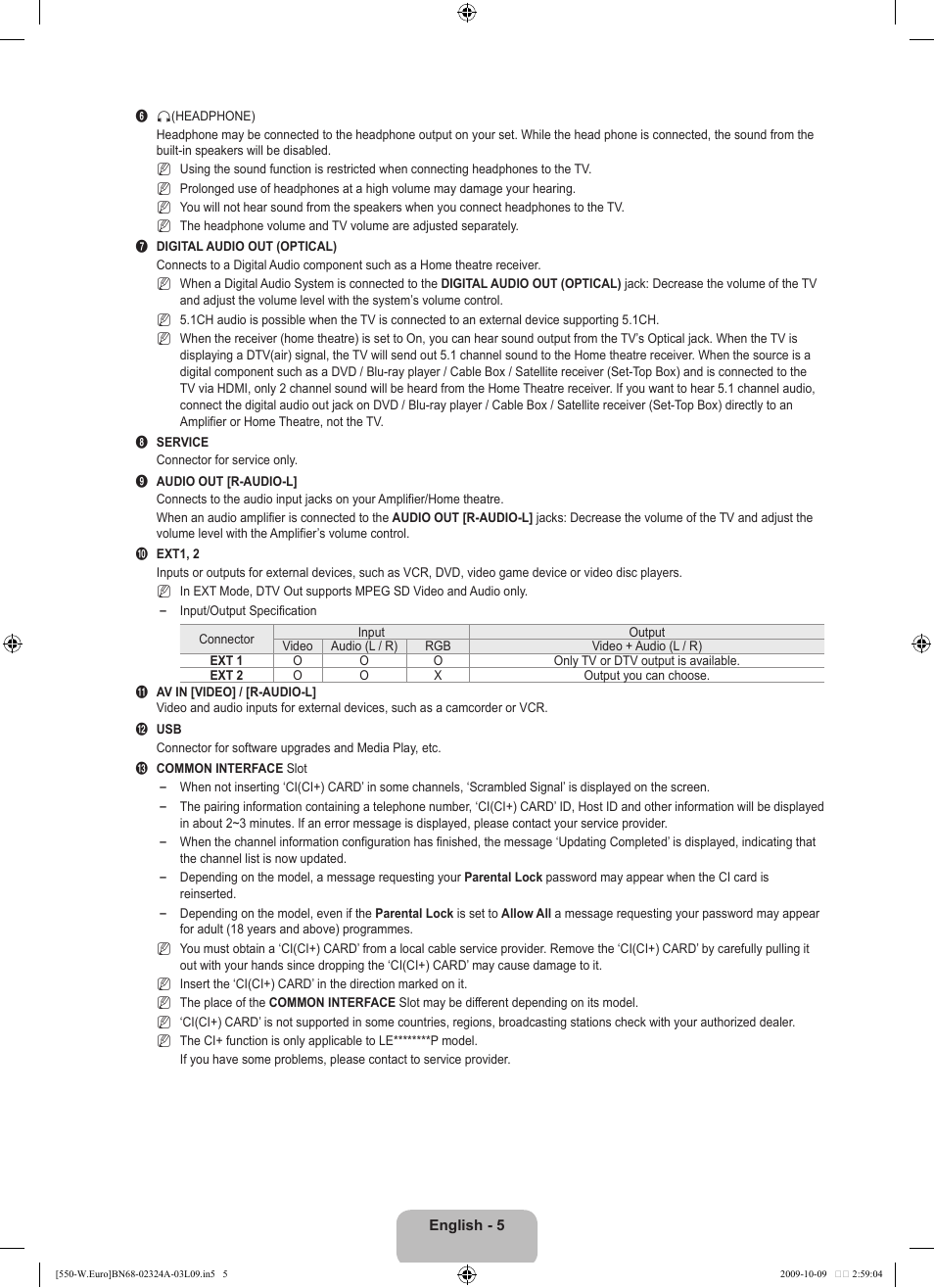 Samsung LE32B550A5P User Manual | Page 7 / 458