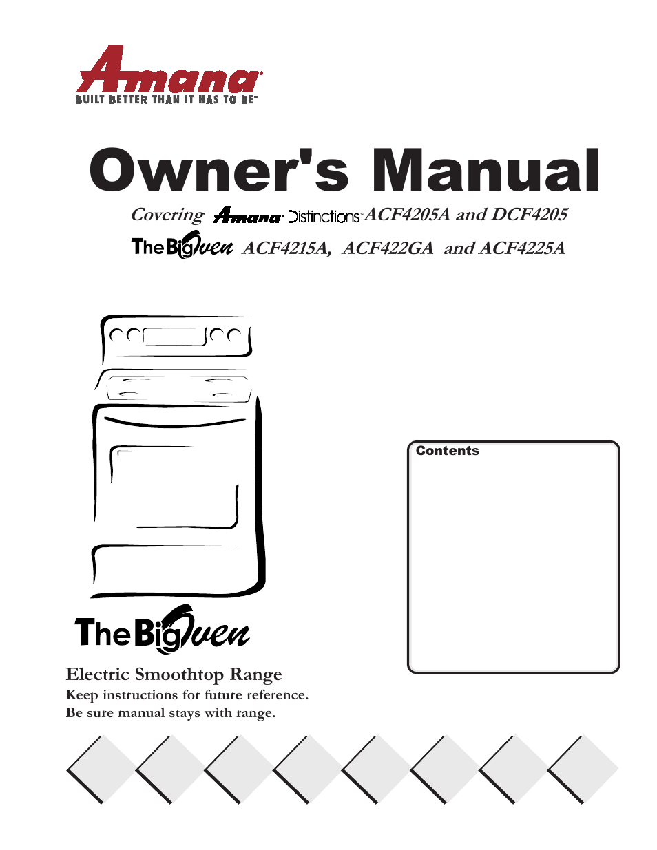 Amana BIGOVEN ACF4205A User Manual | 32 pages
