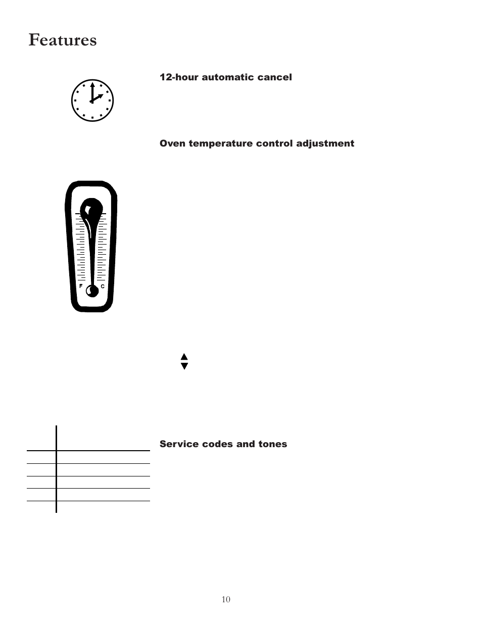 Features | Amana BIGOVEN ACF4205A User Manual | Page 10 / 32