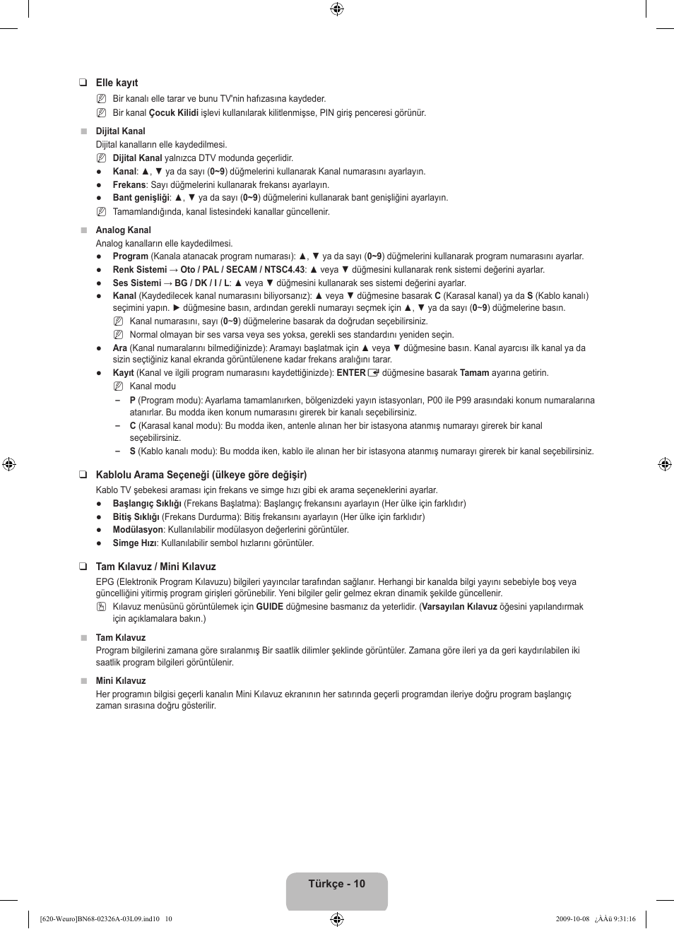 Samsung LE46B620R3W User Manual | Page 412 / 458