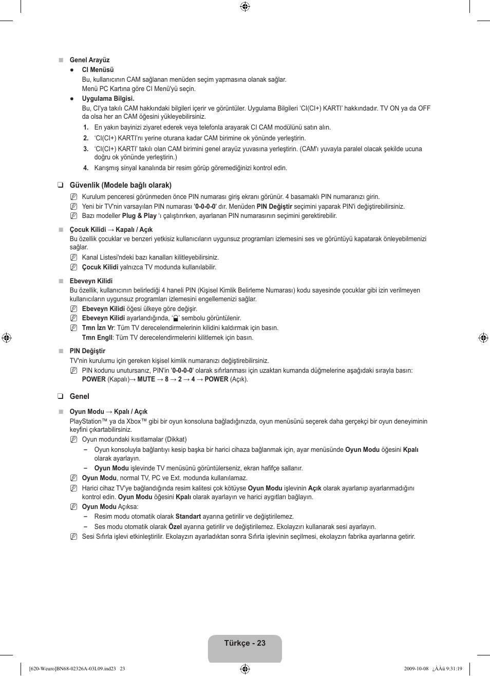 Samsung LE46B620R3W User Manual | Page 425 / 458