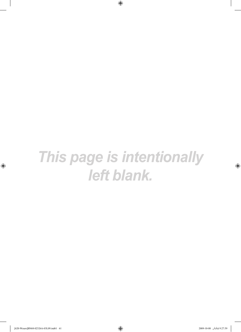 This page is intentionally left blank | Samsung LE46B620R3W User Manual | Page 63 / 458