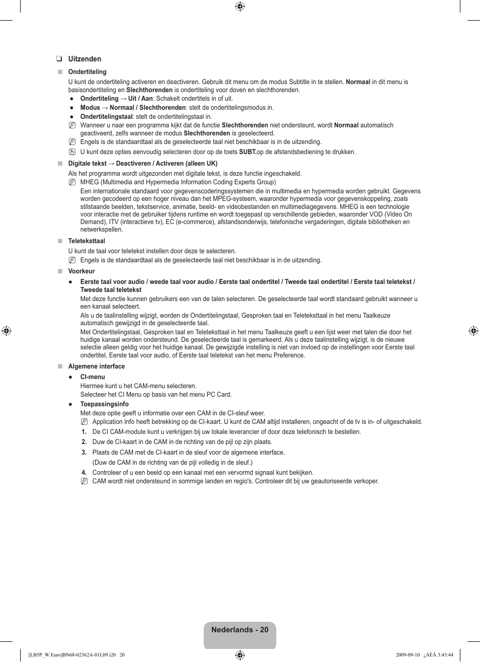 Samsung LE46B530P7W User Manual | Page 130 / 336