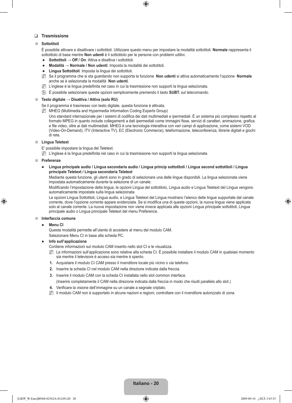 Samsung LE46B530P7W User Manual | Page 166 / 336