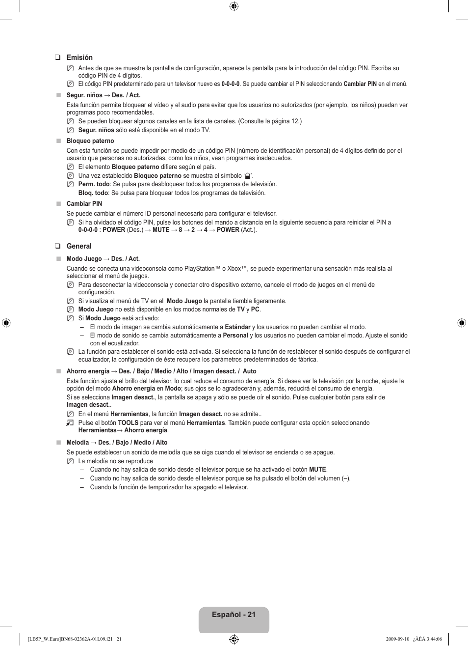 Samsung LE46B530P7W User Manual | Page 205 / 336