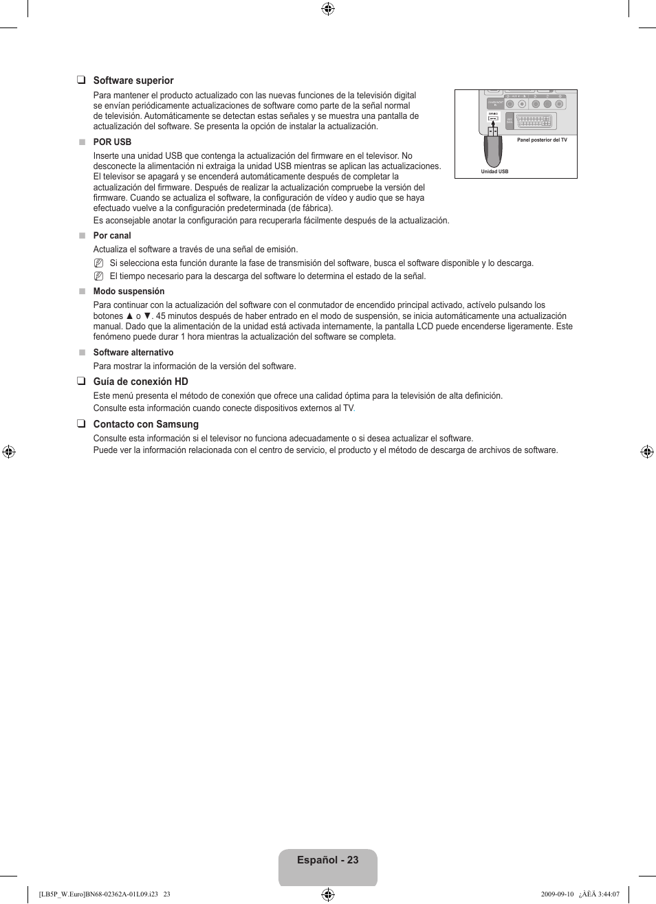 Samsung LE46B530P7W User Manual | Page 207 / 336