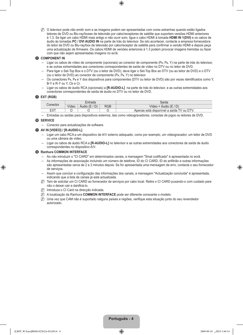 Samsung LE46B530P7W User Manual | Page 224 / 336