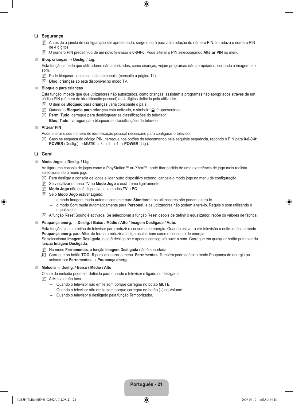 Samsung LE46B530P7W User Manual | Page 241 / 336