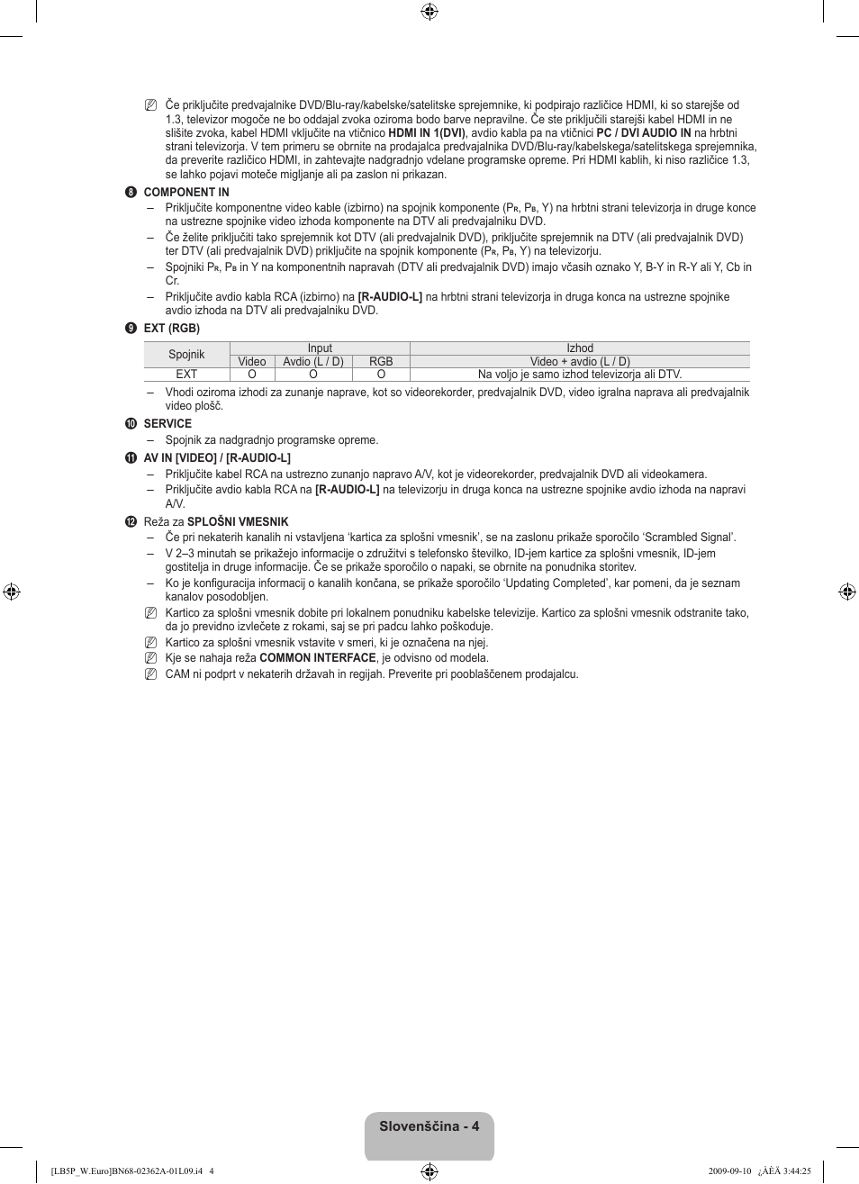 Samsung LE46B530P7W User Manual | Page 260 / 336