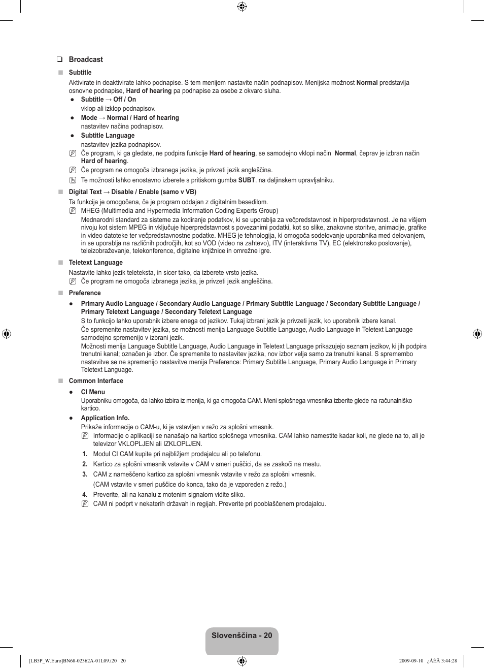 Samsung LE46B530P7W User Manual | Page 276 / 336