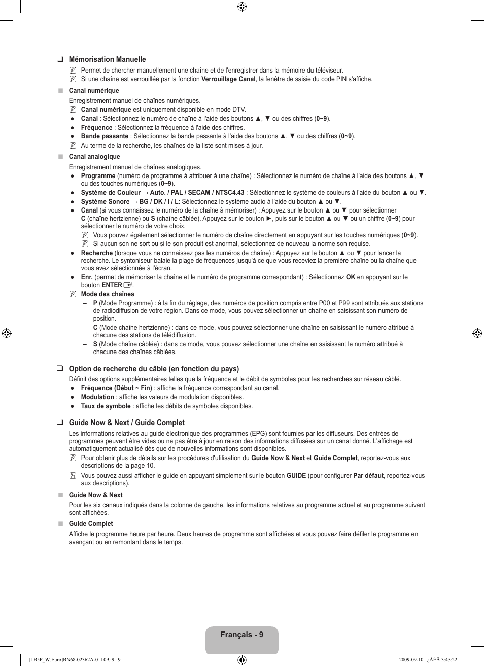 Samsung LE46B530P7W User Manual | Page 47 / 336