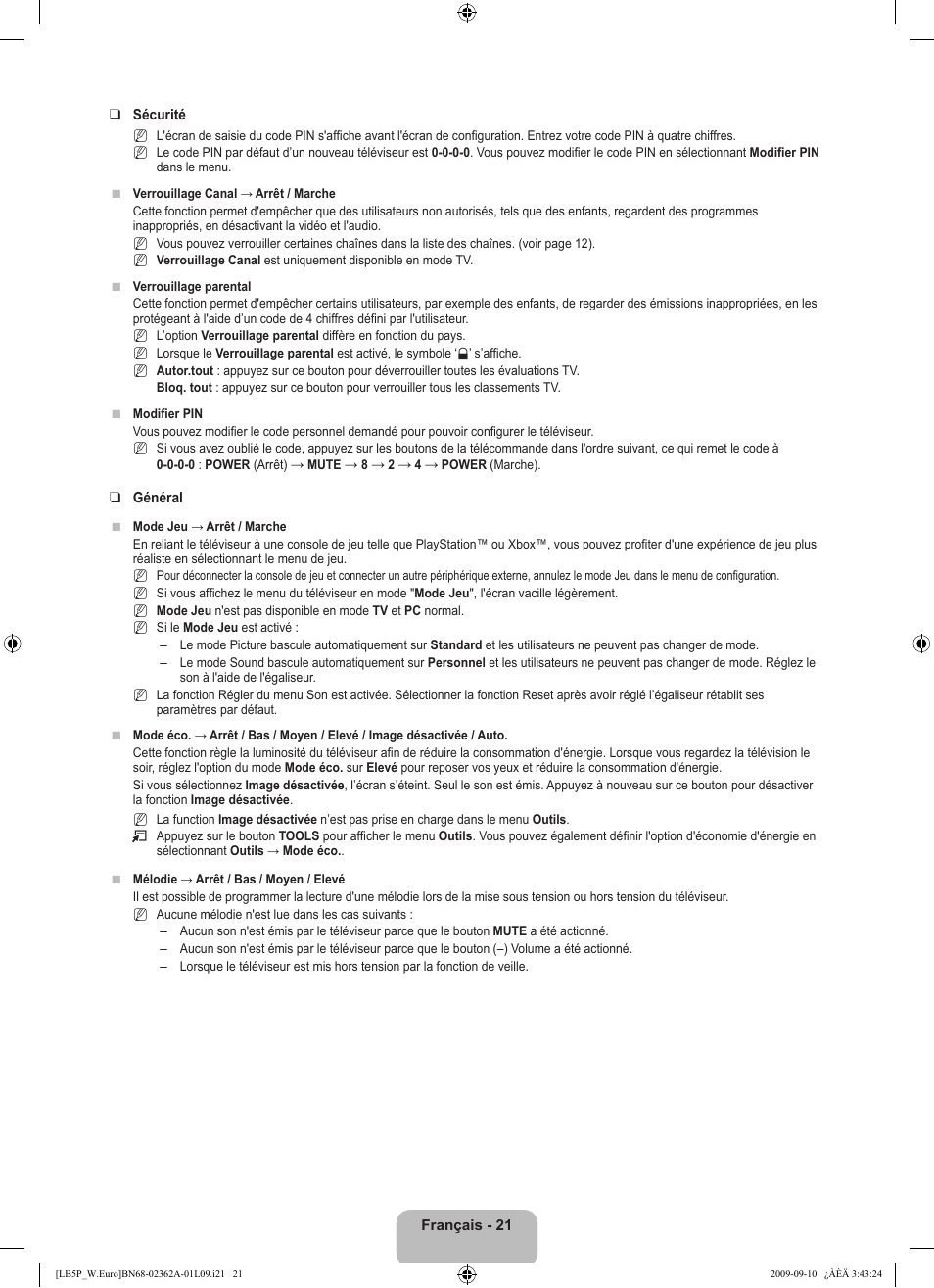 Samsung LE46B530P7W User Manual | Page 59 / 336