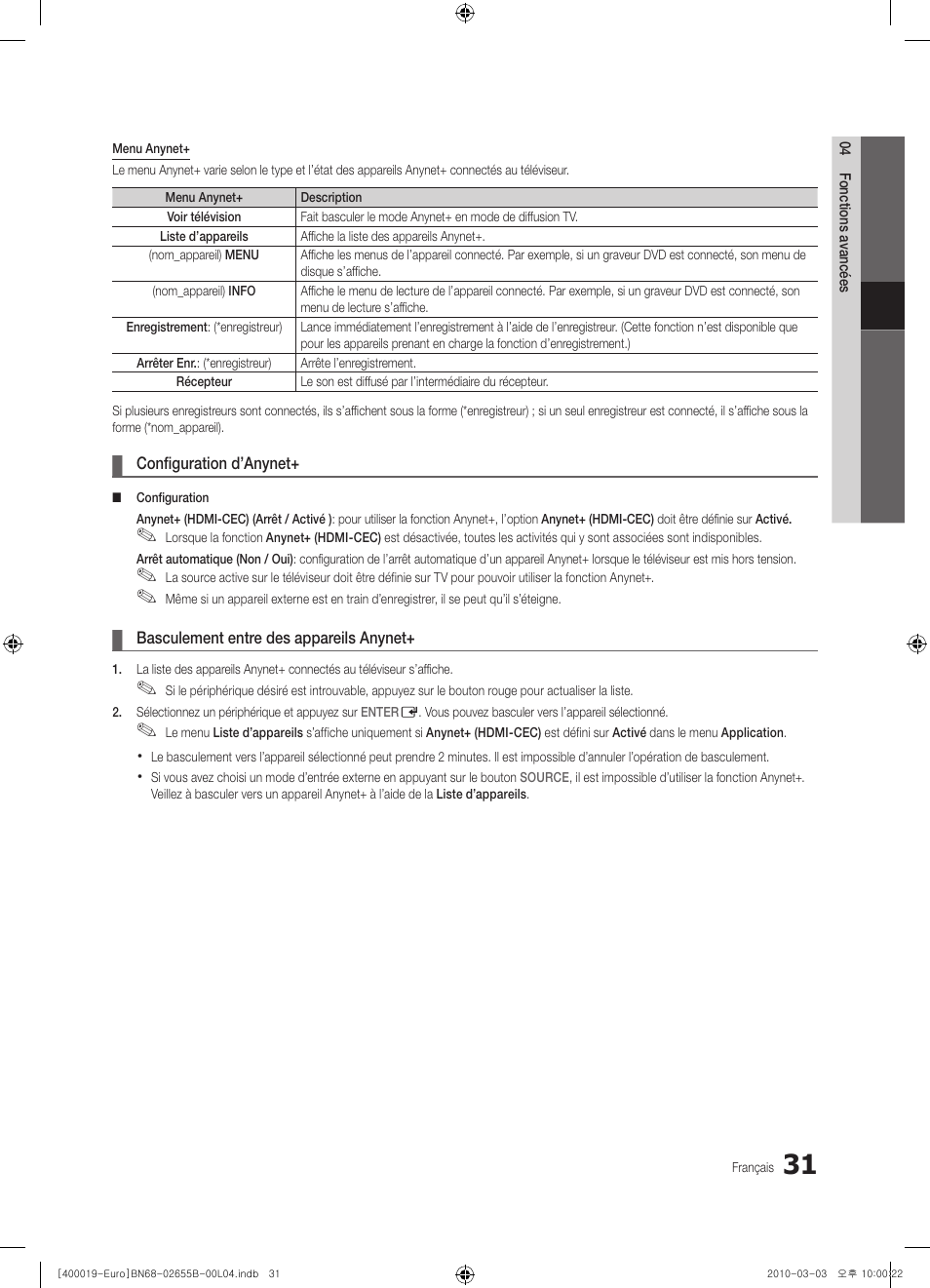 Samsung UE26C4000PW User Manual | Page 115 / 170