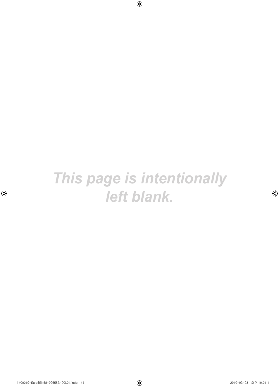 This page is intentionally left blank | Samsung UE26C4000PW User Manual | Page 170 / 170
