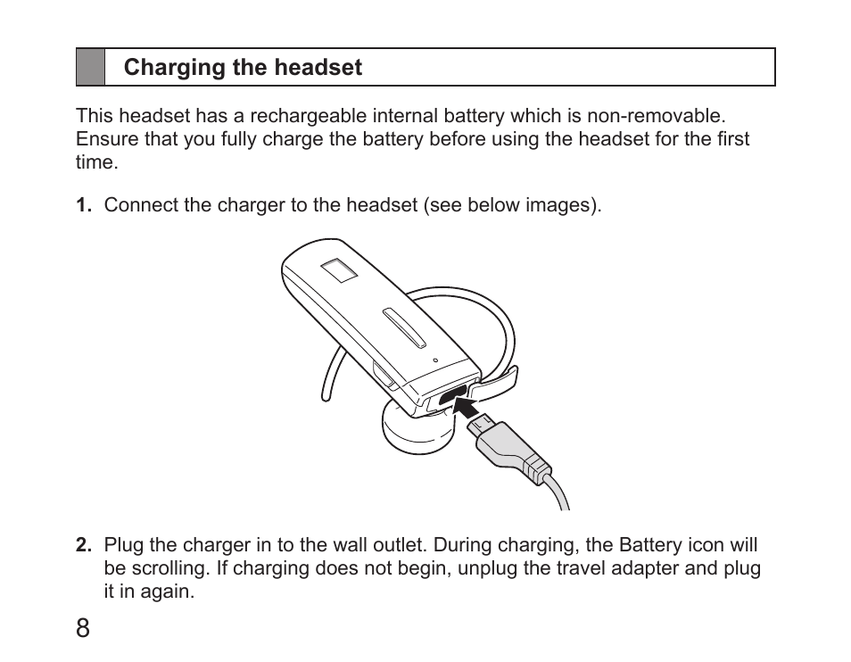 Charging the headset | Samsung HM6450 User Manual | Page 10 / 195