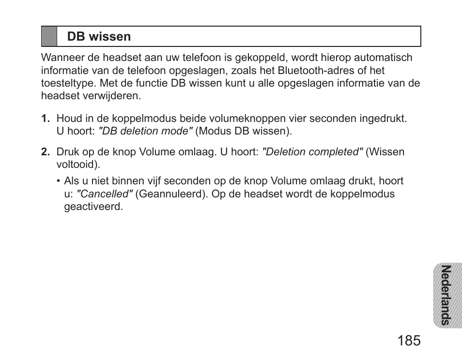 Db wissen | Samsung HM6450 User Manual | Page 187 / 195