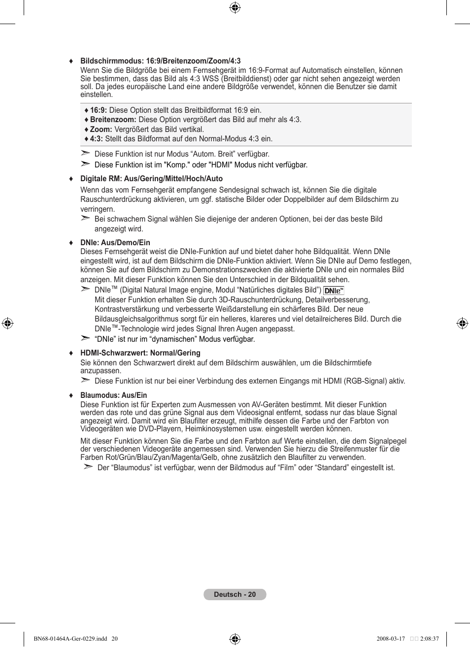 Samsung LE32A436T1D User Manual | Page 138 / 468