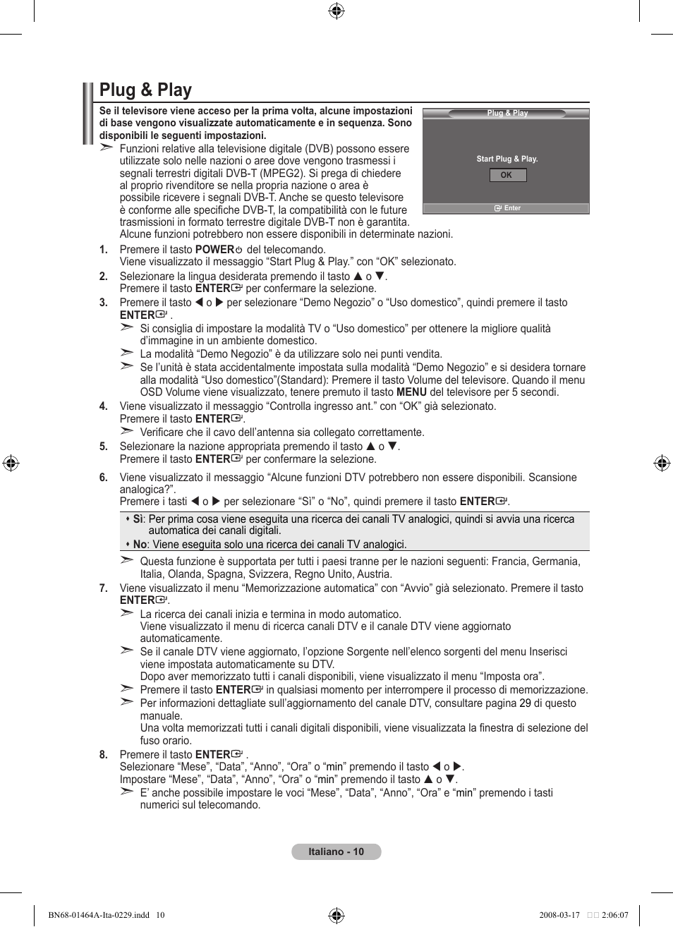 Plug & play | Samsung LE32A436T1D User Manual | Page 244 / 468