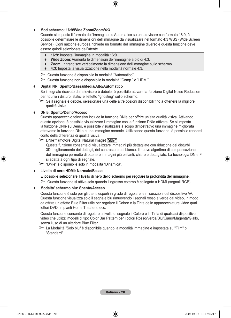 Samsung LE32A436T1D User Manual | Page 254 / 468