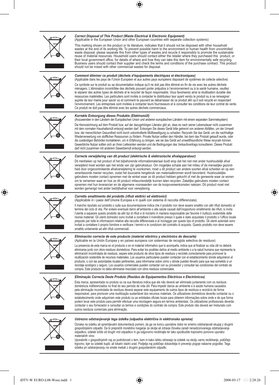 Weee | Samsung LE32A436T1D User Manual | Page 468 / 468