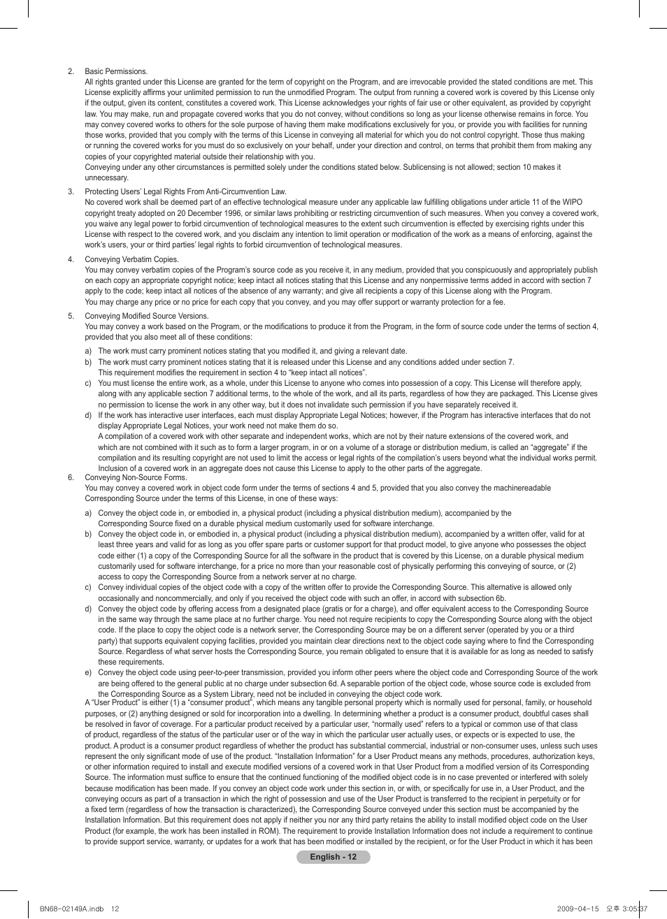Samsung PS58B850Y1P User Manual | Page 12 / 95
