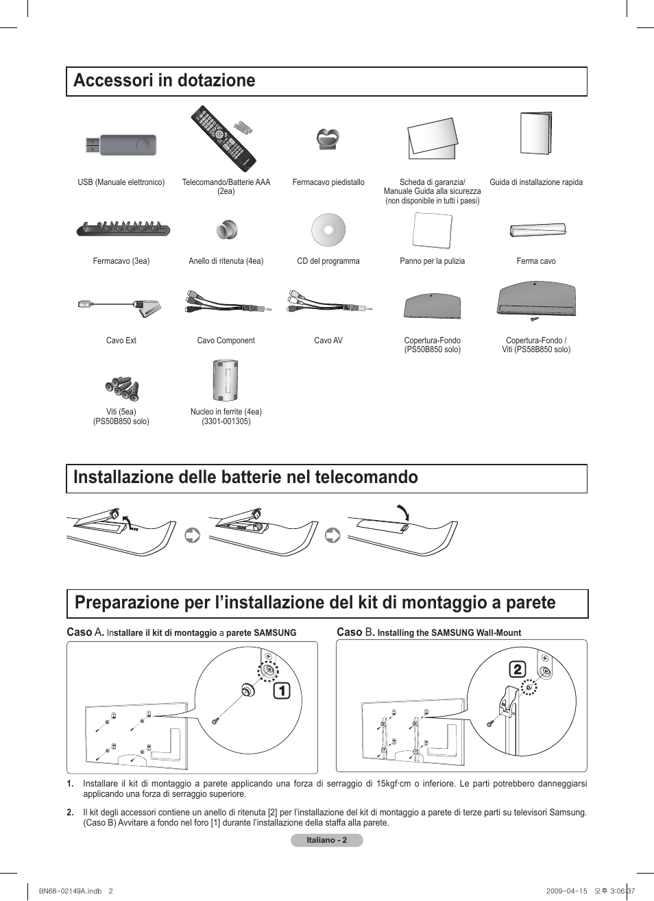 Samsung PS58B850Y1P User Manual | Page 47 / 95