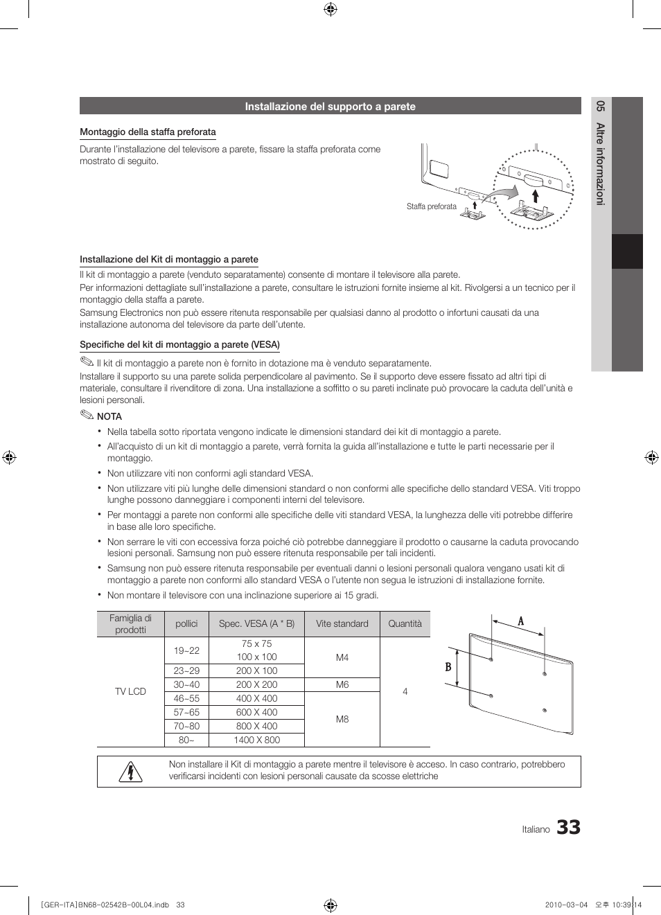 Samsung LE46C550J1W User Manual | Page 147 / 155