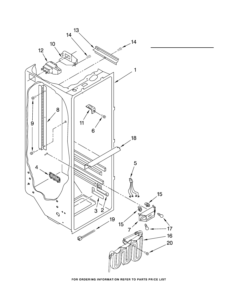 Refrigerator liner, Refrigerator liner parts | Amana ASD2522VRS00 User Manual | Page 3 / 21