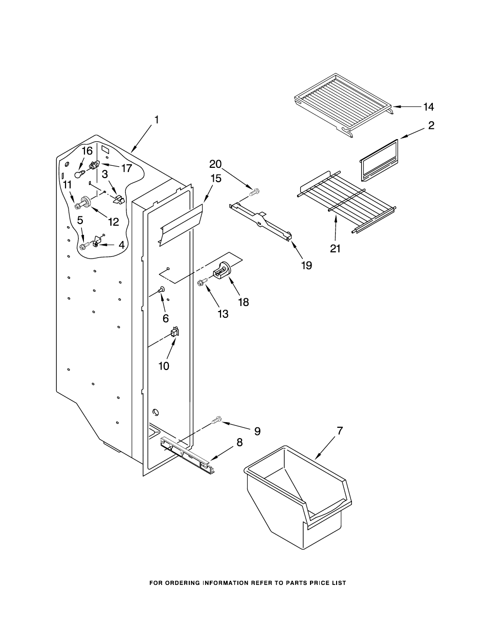 Freezer liner, Freezer liner parts | Amana ASD2522VRS00 User Manual | Page 5 / 21