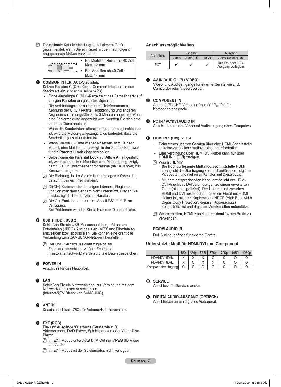 Samsung PS58B850Y1P User Manual | Page 160 / 655
