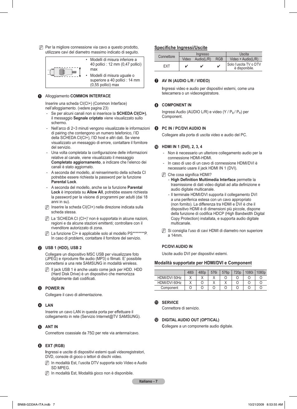 Samsung PS58B850Y1P User Manual | Page 302 / 655