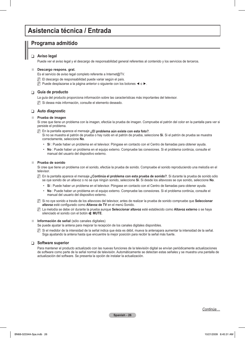 Asistencia técnica / entrada, Programa admitido | Samsung PS58B850Y1P User Manual | Page 393 / 655
