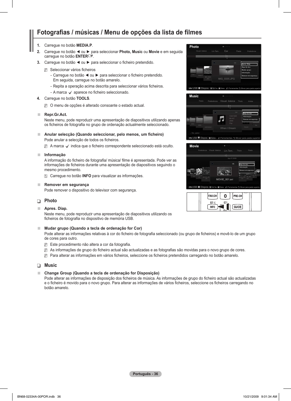 Photo, Music, Repr.gr.act | Apres. diap | Samsung PS58B850Y1P User Manual | Page 474 / 655