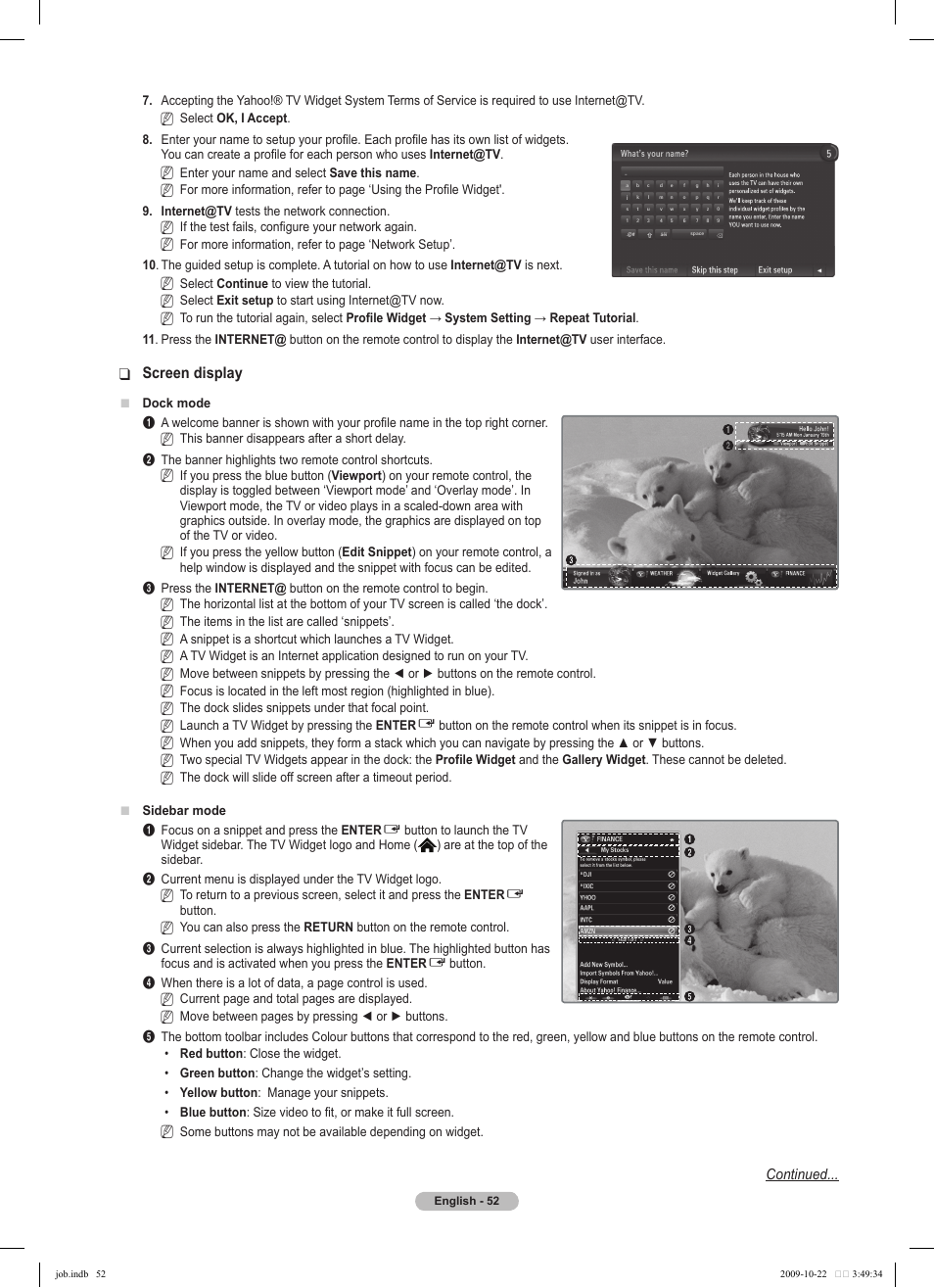 Screen display | Samsung PS58B850Y1P User Manual | Page 52 / 655