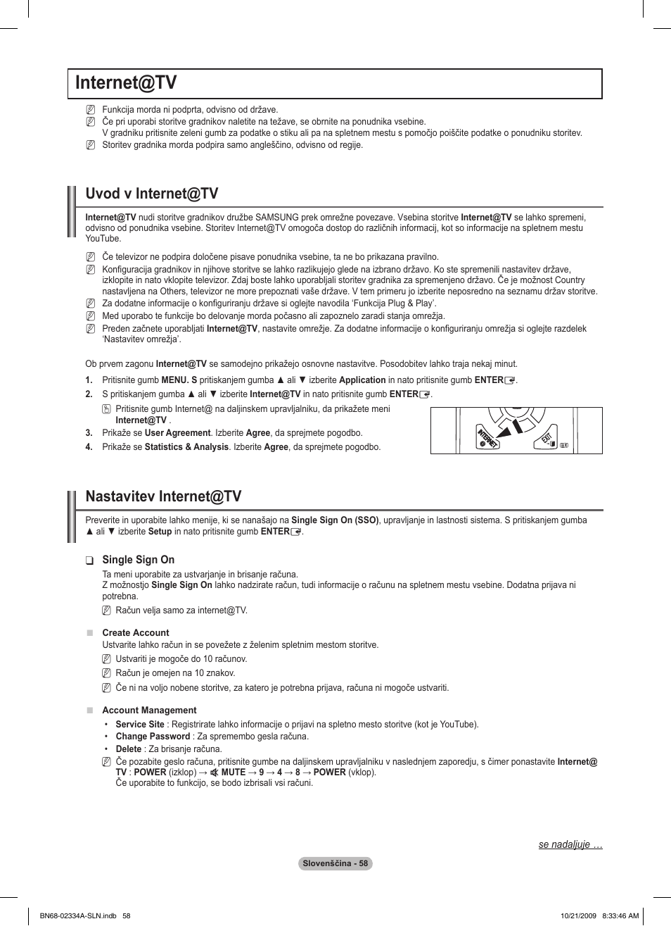 Internet@tv, Uvod v internet@tv, Nastavitev internet@tv | Samsung PS58B850Y1P User Manual | Page 567 / 655