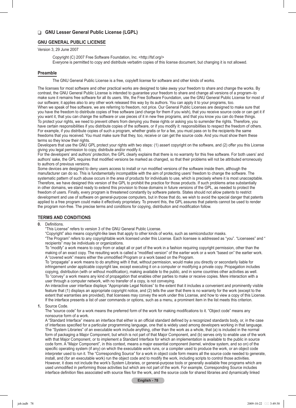 Samsung PS58B850Y1P User Manual | Page 78 / 655